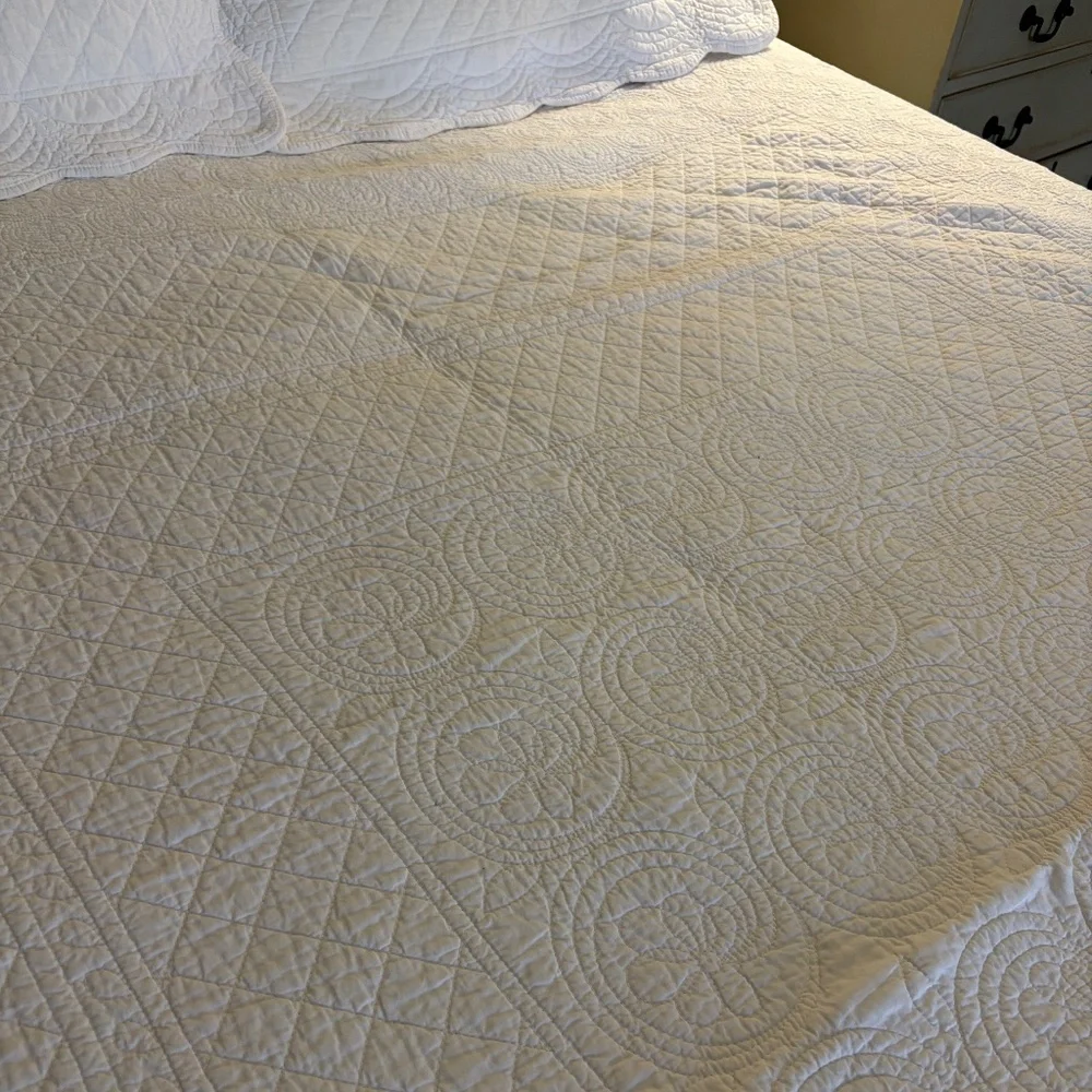 Simply Shabby Chic F/Q 3 piece coverlet set White